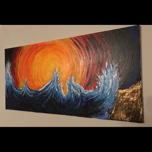 Large hand painted wall art